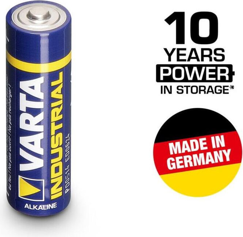 40x batteri R-06 LR6 AA šarminė 1,5V Industrial (folia4)