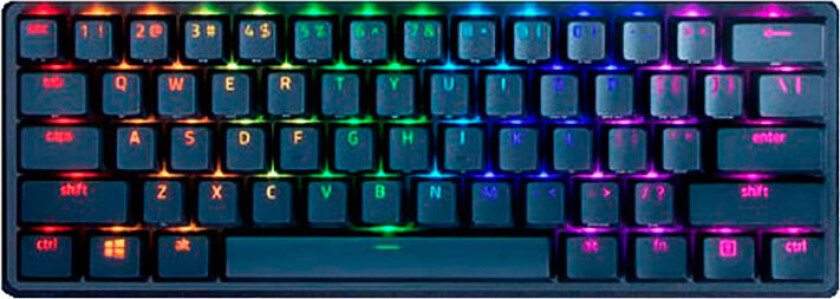 Huntsman Mini - Tastatur - bakgrunnsbelyst - USB - USA - tastsvitsj: Linear Optical - svart