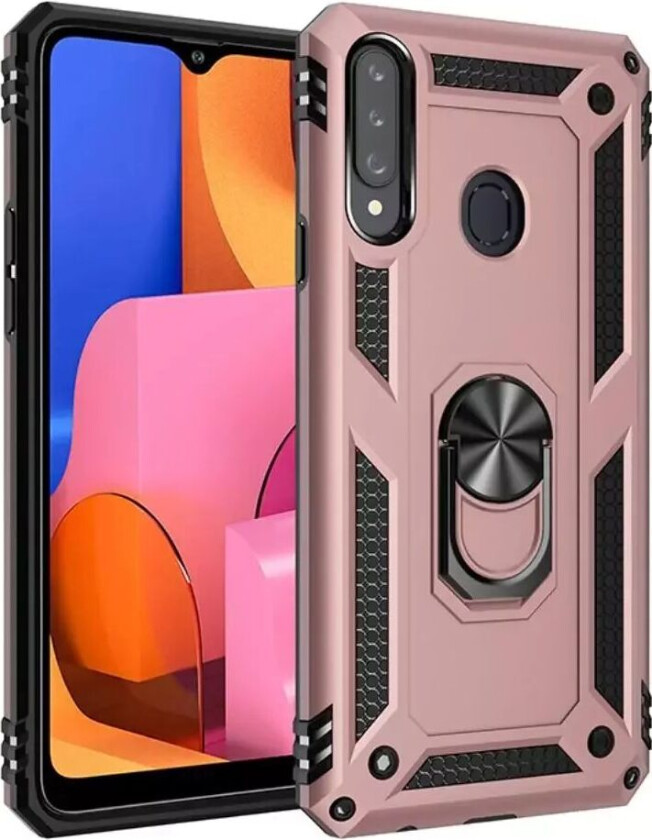 Samsung Galaxy A20s Håndverkerdeksel med Magnetisk Stativfunksjon - Pink