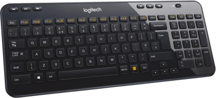 Wireless Keyboard K360 tastatur RF kabel-fri QWERTY Nordisk Sort