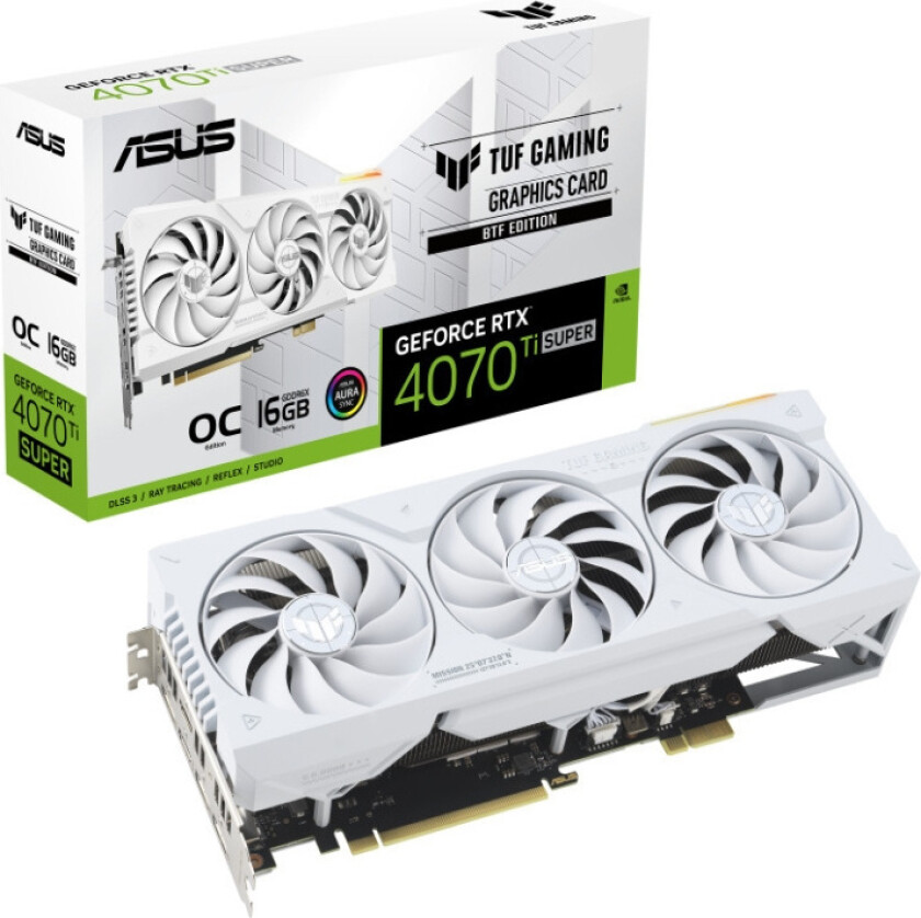 GeForce RTX 4070 Ti SUPER TUF BTF White OC - 16GB GDDR6X RAM - Grafikkort