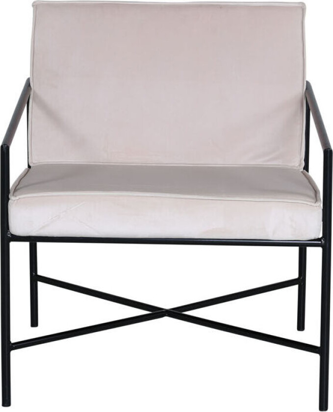Rakel lenestol velour beige.