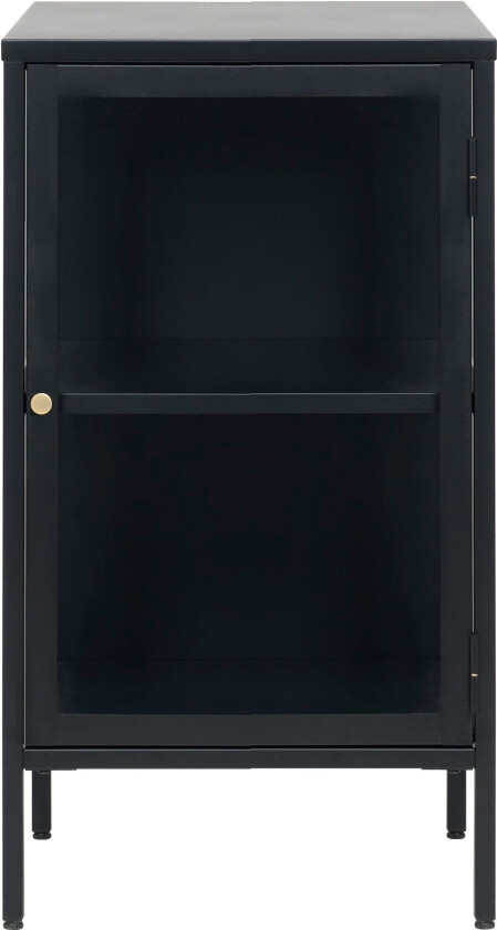 Carmel vitrineskap med 1 glassdør, svart.