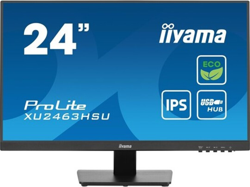 24" iiyama ProLite XU2463HSU-B1 - LED monitor - Full HD (1080p) - 24" - 3 ms - Skjerm