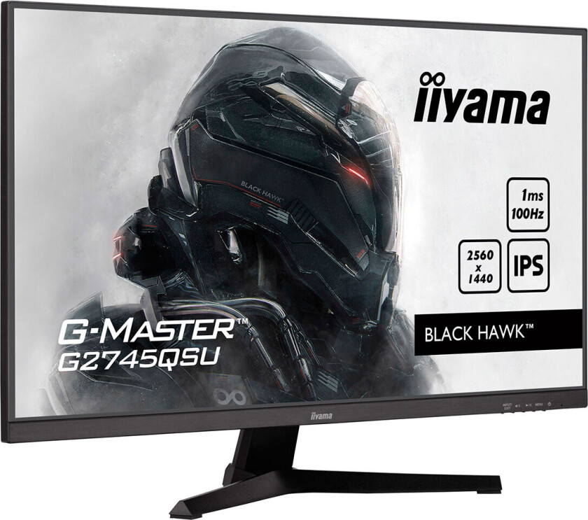 27" iiyama G-MASTER Black Hawk G2745QSU-B1 - LED monitor - QHD - 27" - 1 ms - Skjerm