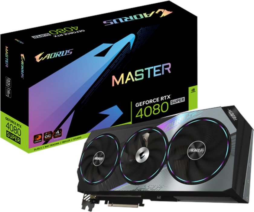 GeForce RTX 4080 SUPER AORUS Master - 16GB GDDR6X RAM - Grafikkort