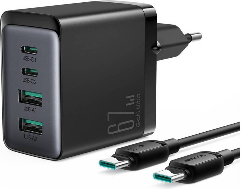 Charger GaN Ultra 65W 2C1A Cable C-C TCG01 (white)