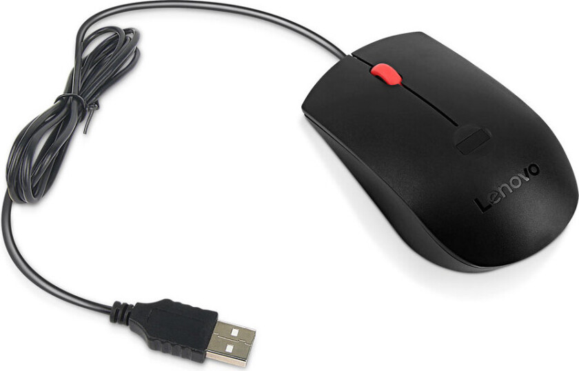 - mouse - USB-A - black - Mus - Optisk - 3 knapper - Svart