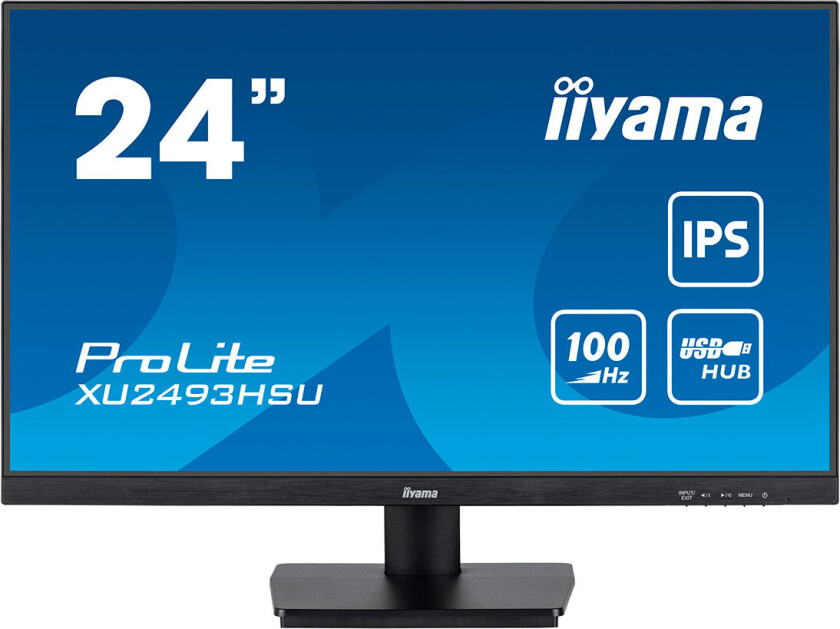 24" iiyama ProLite XU2493HSU-B6 - LED monitor - Full HD (1080p) - 24" - 1 ms - Skjerm