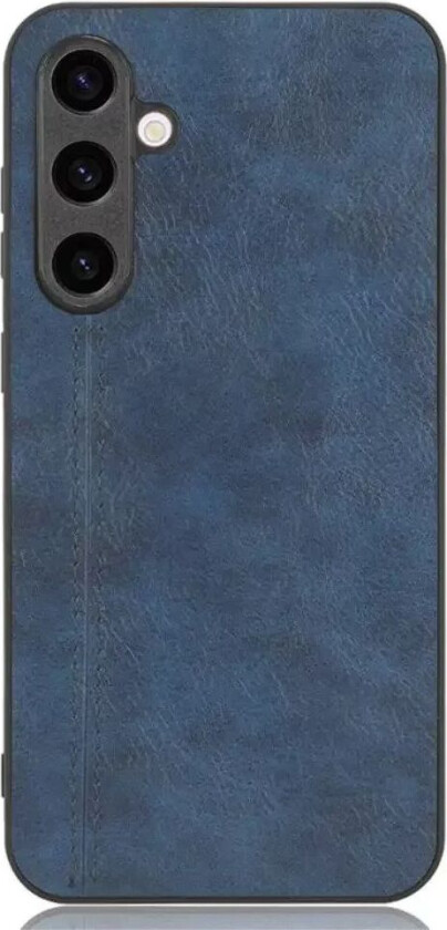 Samsung Galaxy S23 FE - Skinnbelagt Deksel - Blå