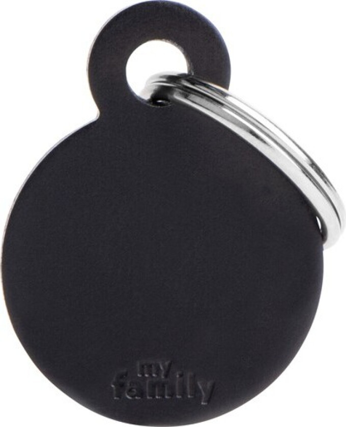 ID Tag Basic collection Small Round Black in Aluminum