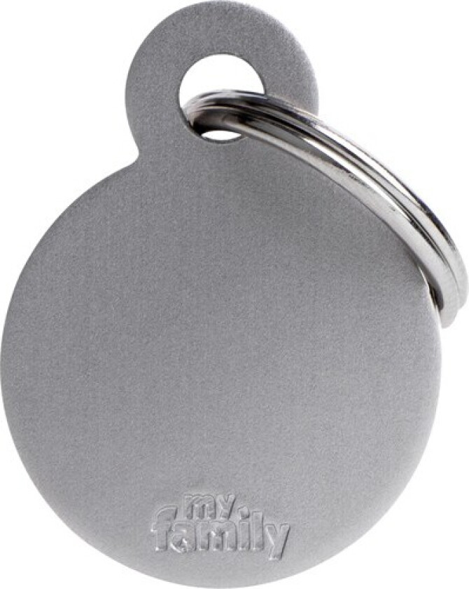 ID Tag Basic collection Small Round Grey in Aluminum