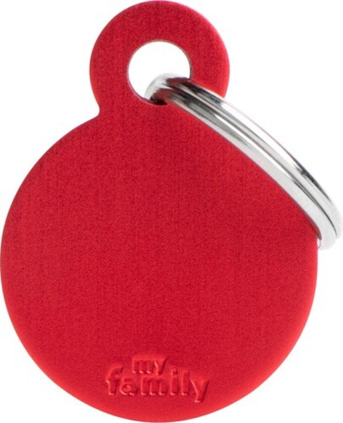 ID Tag Basic collection Big Round Red in Aluminum