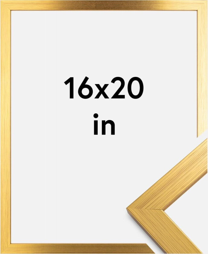 Ramme Gold Wood Akrylglass 16x20 Inches (40,64x50,8 Cm)