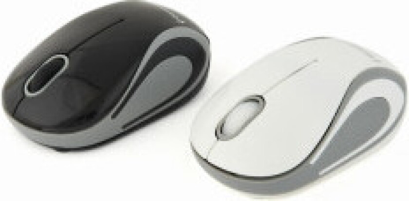 MUSW-3B-01-MX - mouse - 2.4 GHz - black white - Mus - Optisk - 3 knapper - Hvit