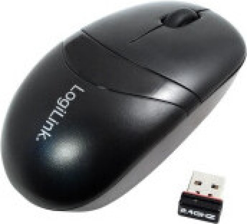 Mouse optical wireless 2.4 GHz with 3 Button black - Mus - Optisk - 3 knapper - Svart