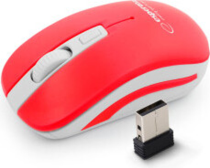 URANUS - mouse - 2.4 GHz - white red - Mus - Optisk - 4 - Hvit