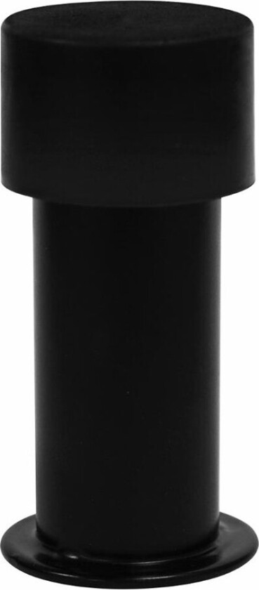 Dørstopper for gulvmontering Ø25x75 mm - mattsvart