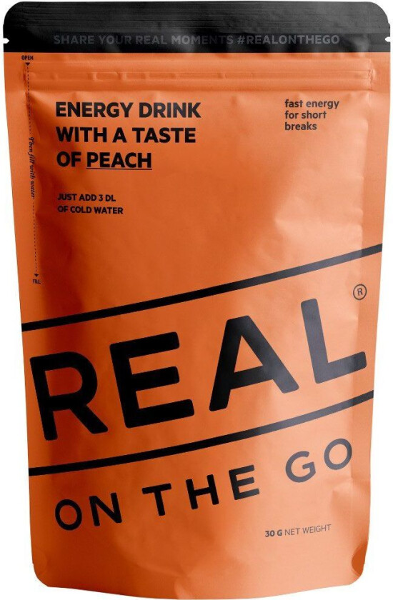 Real Turmat Energi Drink On The Go Gul OneSize, Gul