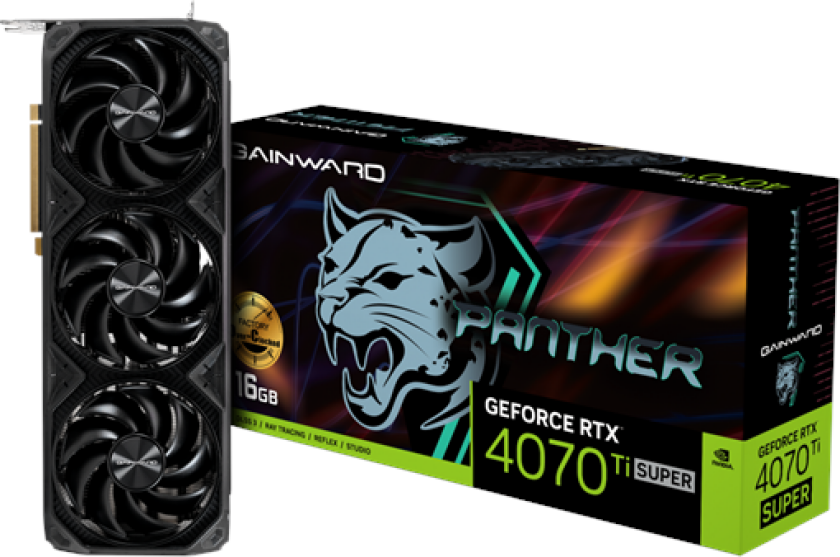 GeForce RTX 4070 Ti SUPER Panter OC - 16GB GDDR6X RAM - Grafikkort