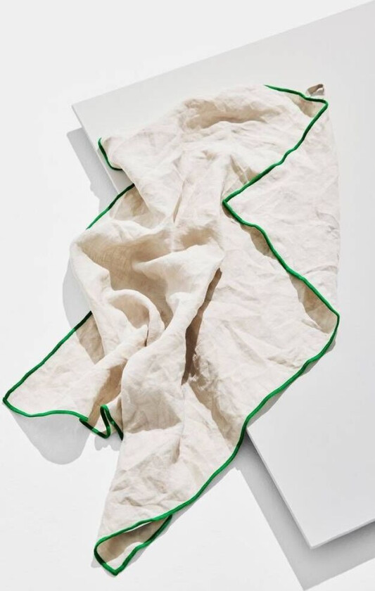 Bonne kjøkkenhåndkle i fransk lin Grågrønn