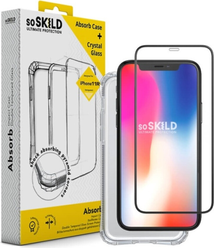 Phone Case Absorb 2.0 Impact Case Bundle incl. Tempered Glas - iPhone 11 Pro