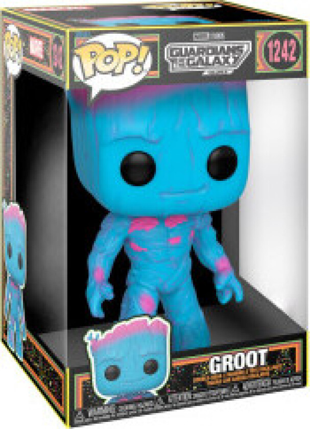 - MARVEL POP! JUMBO GROOT (BLACK LIGHT) - Figur