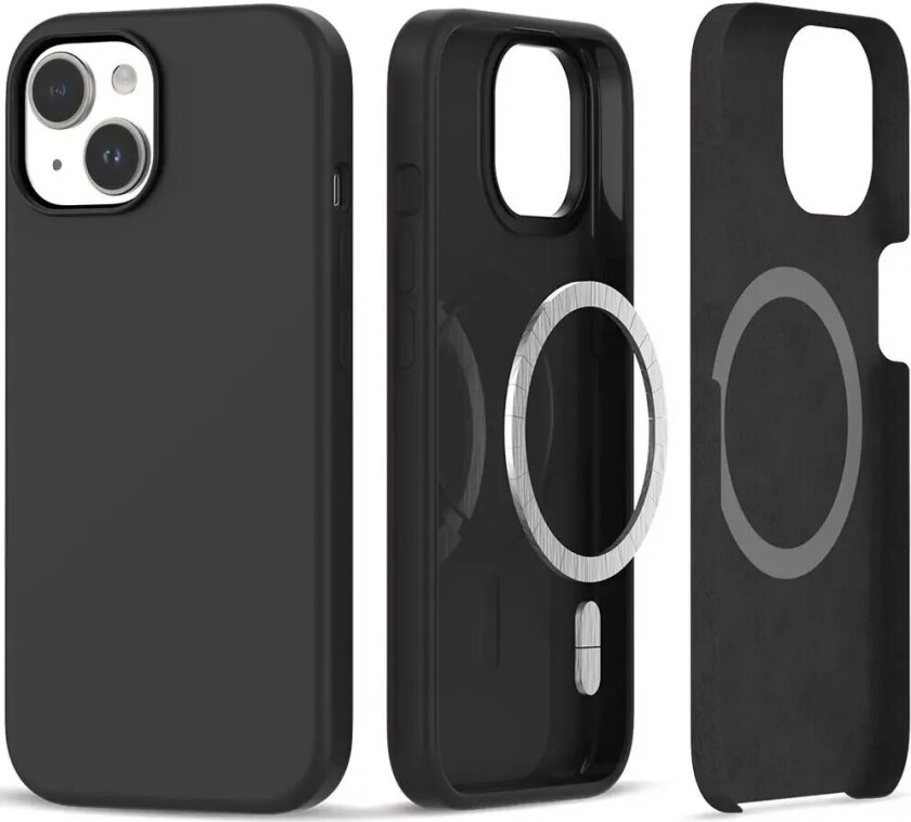 Tech-Protect iPhone 15 Tech-Protect Silikon Deksel - MagSafe Kompatibel - Svart