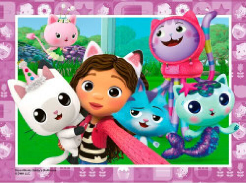 Gabby's Dollhouse Jigsaw Puzzle 4in1 Gulv