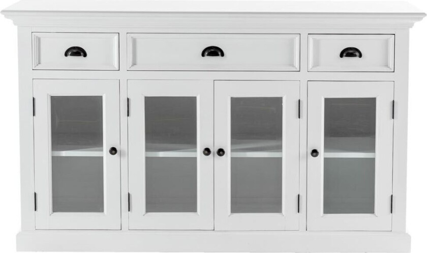 Halifax skjenk 4 dører, 2 liten skuffr, 1 stor skuff hvit.