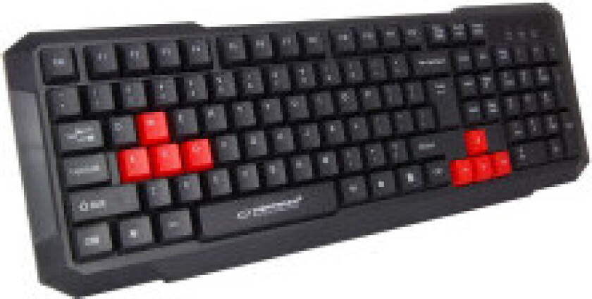 WIRED GAMING USB KEYBOARD ASPIS RED - Gamingtastatur - Svart