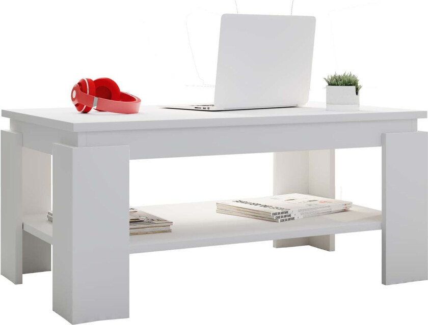 Rolas sofabord 1 hylle hvit.