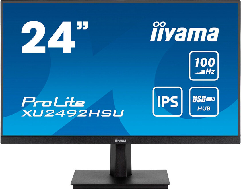 24" iiyama ProLite XU2492HSU-B6 - LED monitor - Full HD (1080p) - 24" - 1 ms - Skjerm