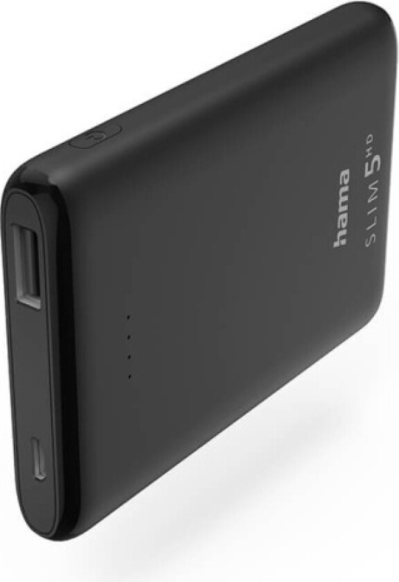 SLIM 5HD Nødlader - Svart - 5000 mAh