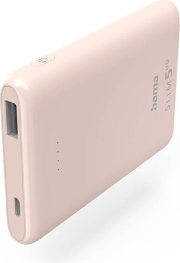 SLIM 5HD Nødlader - Rosa - 5000 mAh