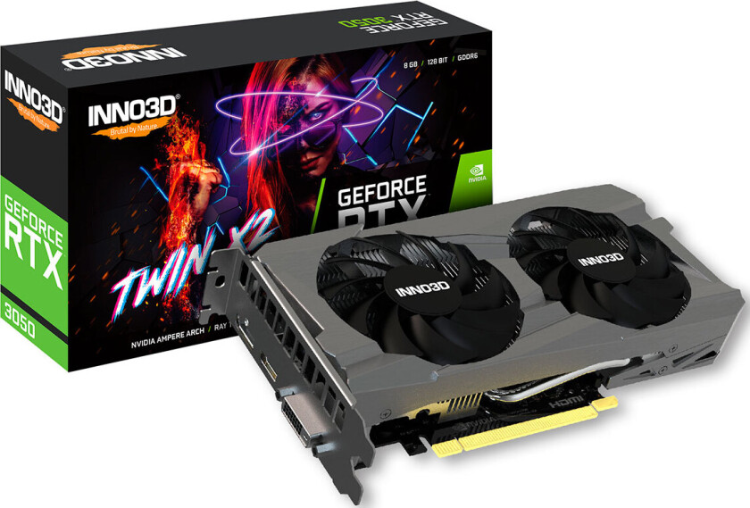 GeForce RTX 3050 Twin X2 V2 - 8GB GDDR6 RAM - Grafikkort