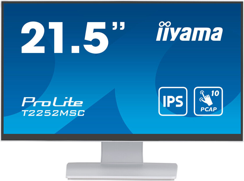 21" iiyama ProLite T2252MSC-W2 - LED monitor - Full HD (1080p) - 21.5" - 5 ms - Skjerm