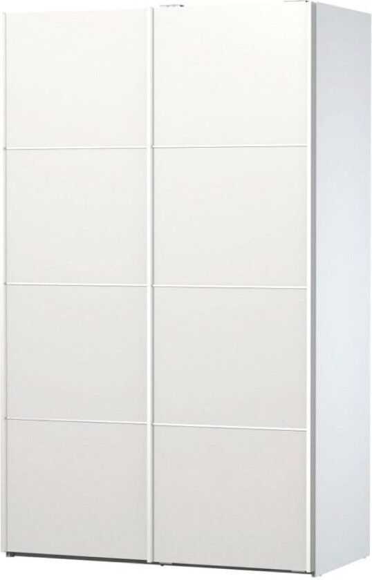 Veto garderobeskap 2 dørs bredde 122 cm, hvit.