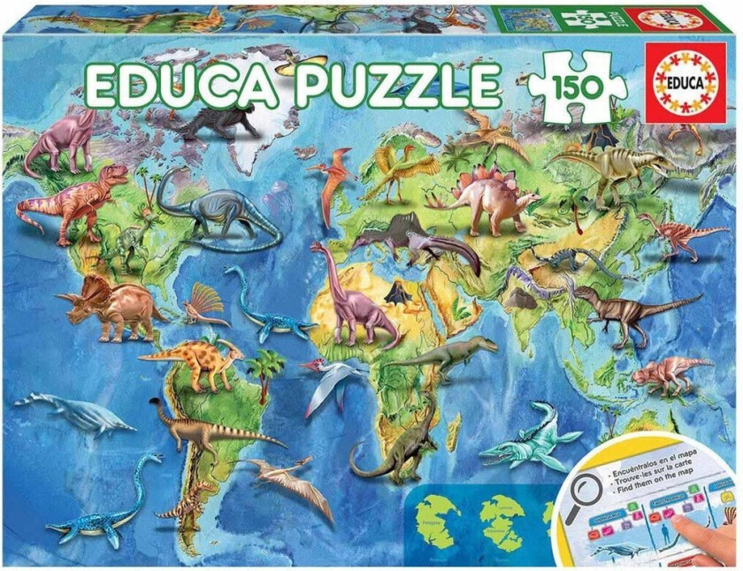 150 Verdenskart Dinosaurus