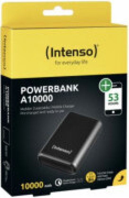 Powerbank A10000 black Nødlader - Svart - 10000 mAh