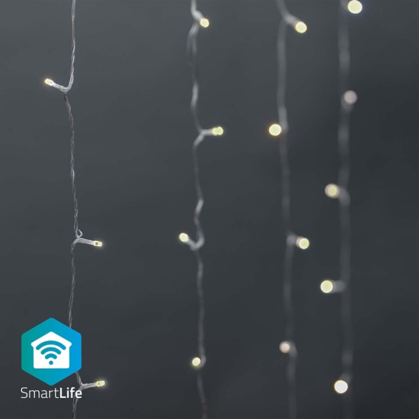 SmartLife Lyskjede/Dekorativ LED Gardin - 3x3 meter