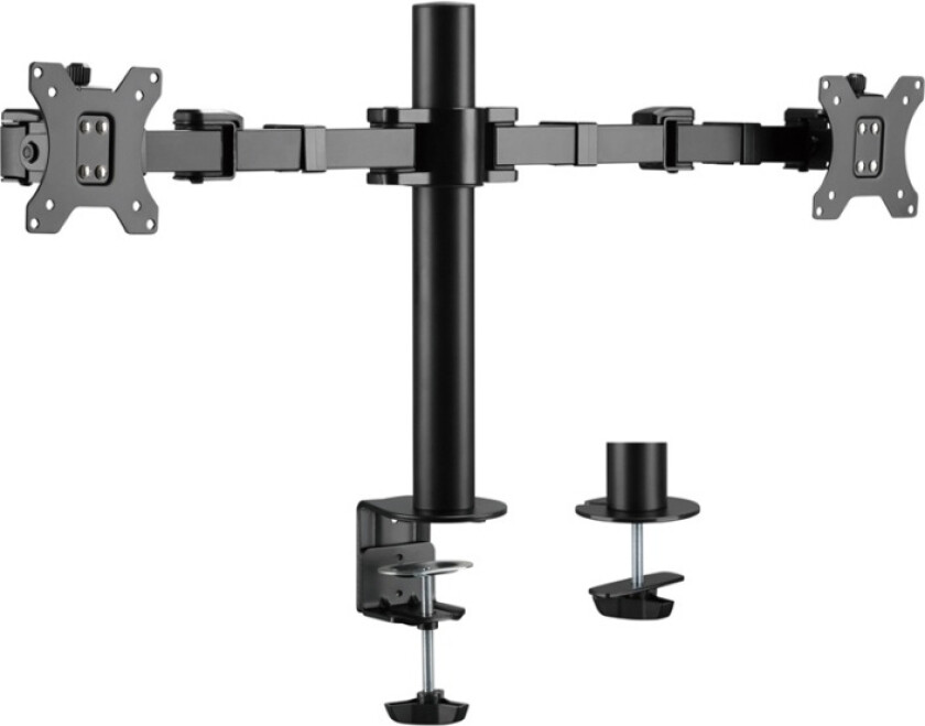 Dual monitor mount 17-32" arm length: adjustable