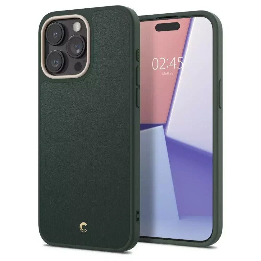 iPhone 15 Pro Max Kajuk Mag Hybrid Deksel - MagSafe Kompatibel - Forest Green