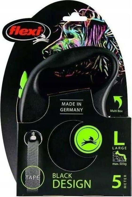 Black Design L leash 5 m 50 kg green