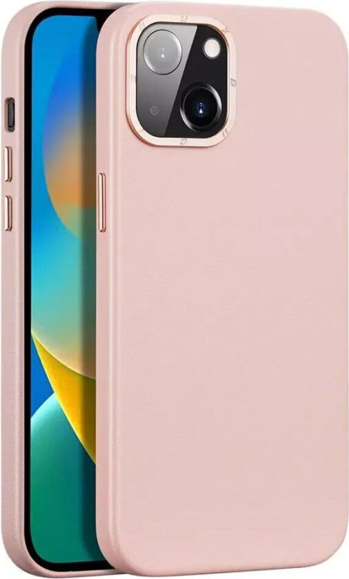 iPhone 14 Plus DUX DUCIS Grit Elegant Kunstskinn Bakdeksel - MagSafe-kompatibel - Rosa