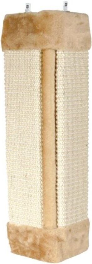 Scratching board f. corners sisal/plush. catnip 23 × 49 cm natural/beige