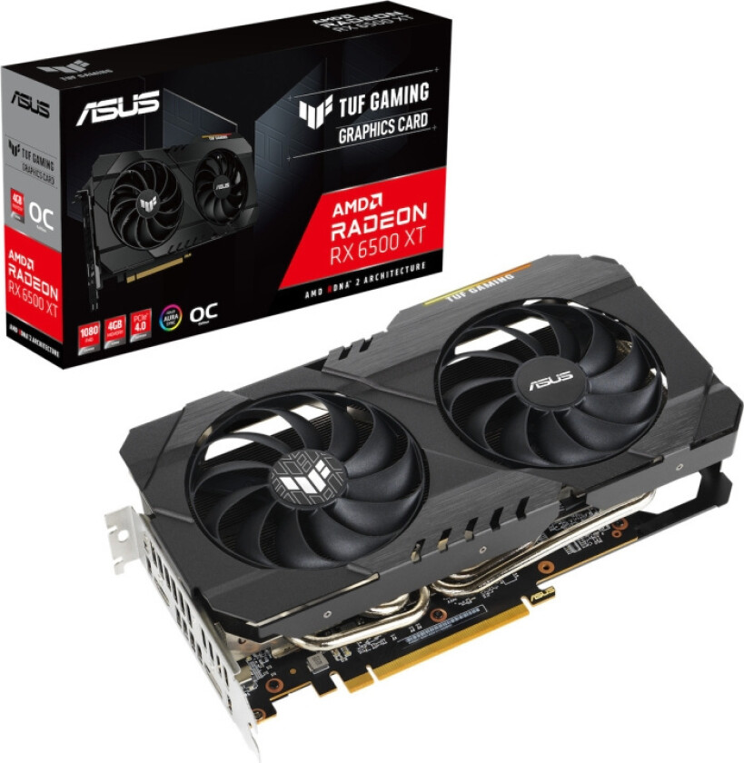 Radeon RX 6500 XT TUF OC - 4GB GDDR6 RAM - Grafikkort