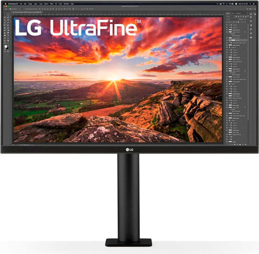 27" LG UltraFine Ergo 27UN880-B 4K UHD USB 60W Hub Speakers - 5 ms - Skjerm