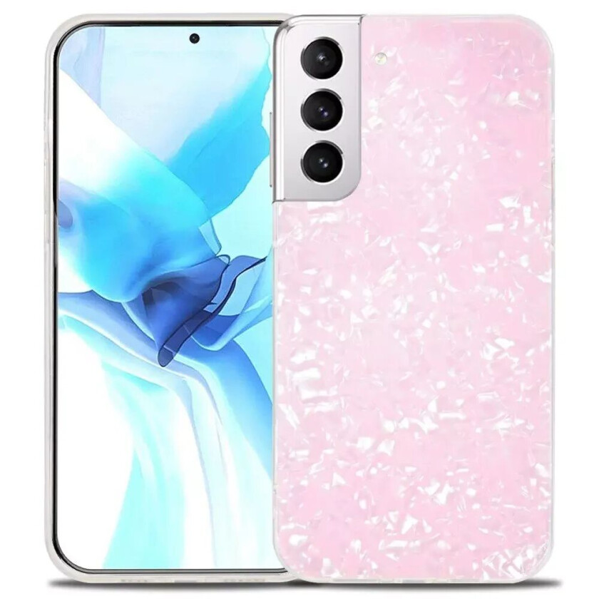 Samsung Galaxy S22+ (Plus) Fleksibelt Plast Deksel med Krystall Design - Pink