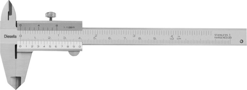 Caliper w/screw lock 0-100 x 0.05 mm and jaw length 30 mm